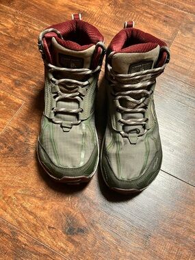 Altra Womens Lone Peak 4 Mid Hiking Size 10 Olive Mesh Boot Sneaker Trainer